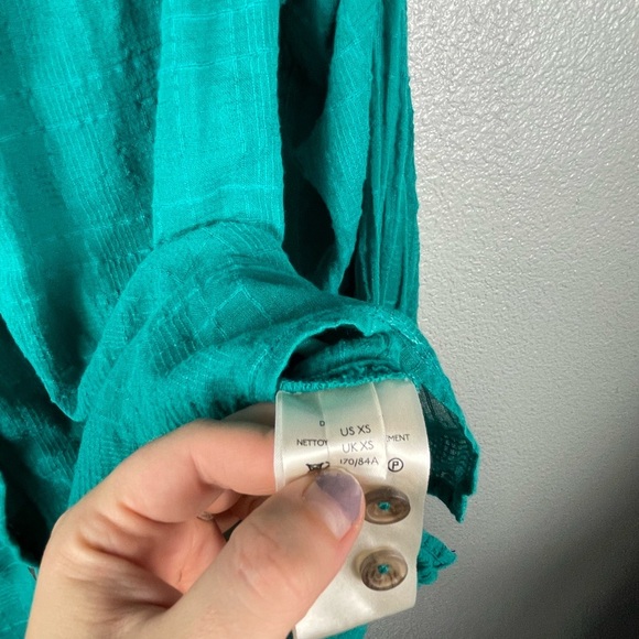 Anthropologie Pilcro The Mila Draped Down Down Long Sleeve Peasant Top Sz XS - Picture 4 of 9